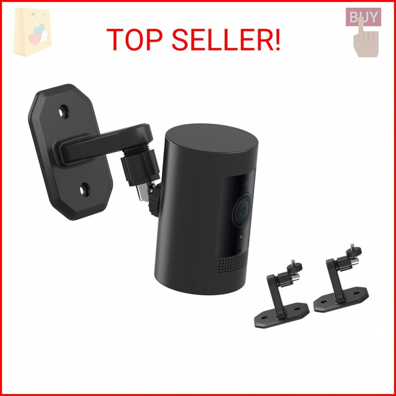 2Pack Adjustable Wall Mount Bracket Compatible with Ring Stick Up Cam & Ring Ind