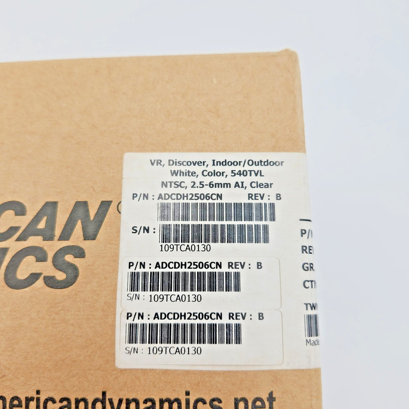 American Dynamics Discover Mini Dome Camera ADCDH2506CN 2.5-6mm AI White - NOB gallery