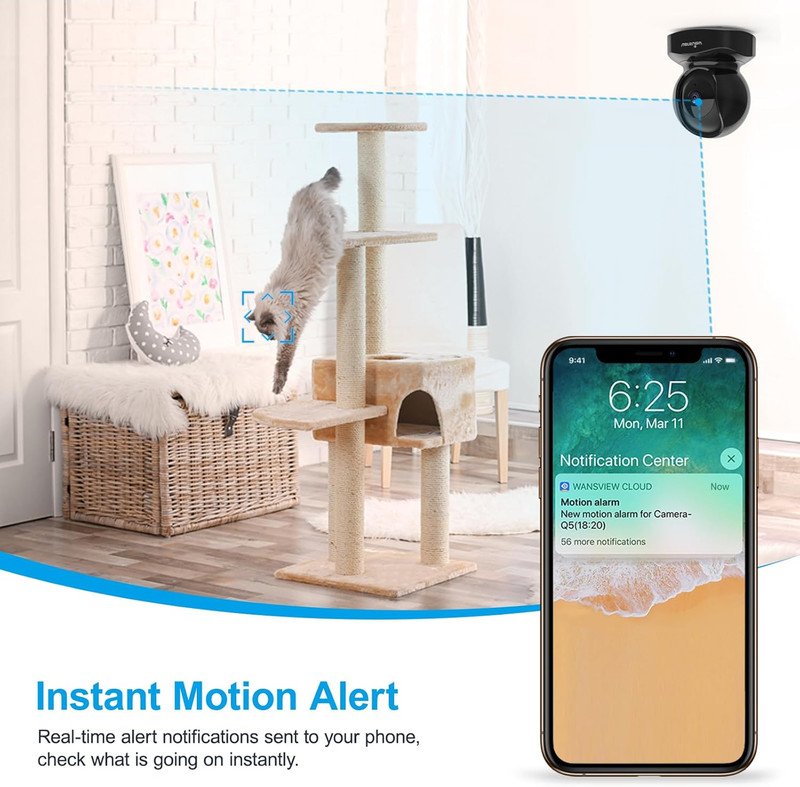 NEW Smart Home Security Camera WiFi Indoor Pan Tilt IP Night Vision Pet Monitor gallery
