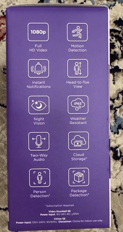 New Roku Video Doorbell and Chime SE Wired DS1000R - New/Sealed gallery
