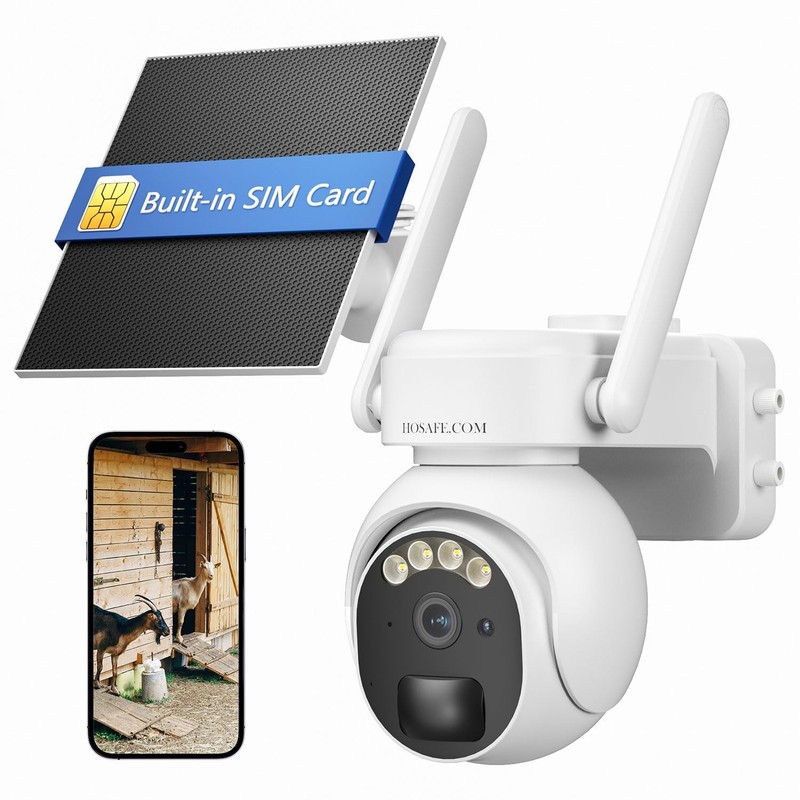 4G 2K Camara De Seguridad Panel Solar Con SIM Para Exterior Casa 360 Inalambrica