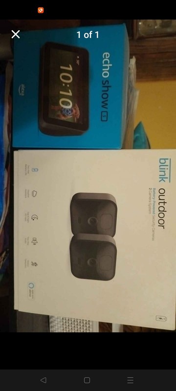 New Blink Weather Resistant Wireless HD Security 2 Cameras w/ Echo Show 5 Bundle