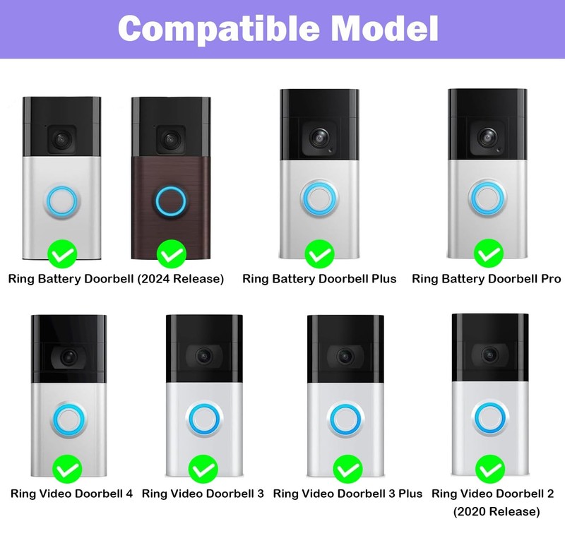 No-Drill Adhesive Mount for Ring Battery Doorbell (2024 Release), Battery Doo... gallery