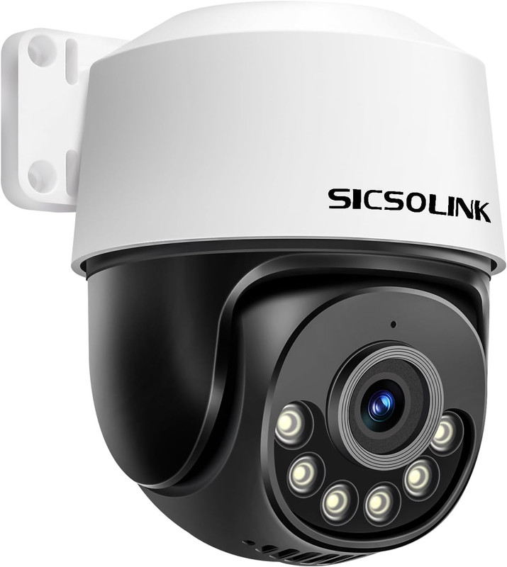5MP POE PTZ Dome Camera Outdoor, 2592×1944 HD, 355° Pan 90° Tilt, AI Human Detec
