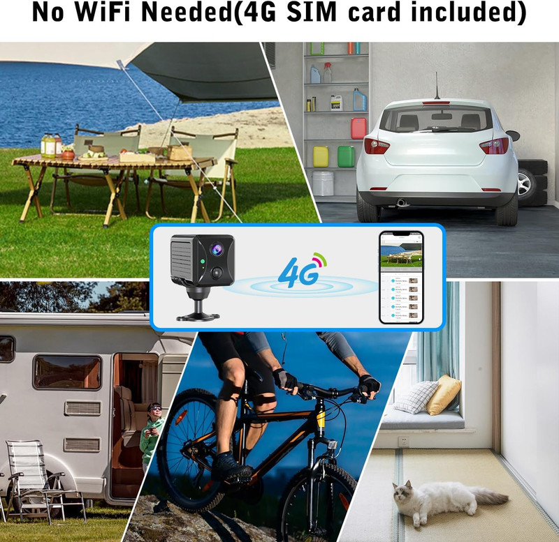 HD 4G LTE MINI Camera Equipped with SIM Card, Wireless Cameras for Home Security gallery