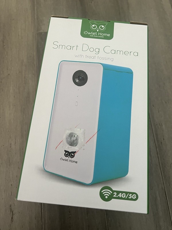 Owlet Home Pet Camera with Treat Dispenser Tossing New In Box