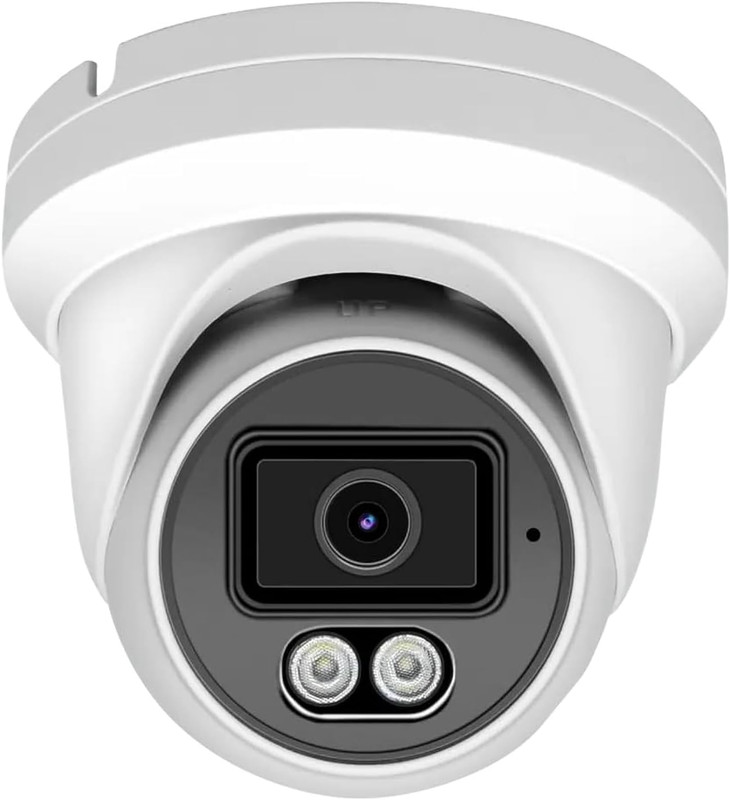 4MP Poe IP Turret Dome Camera with Microphone/Audio, IP Security Camera Outdoor