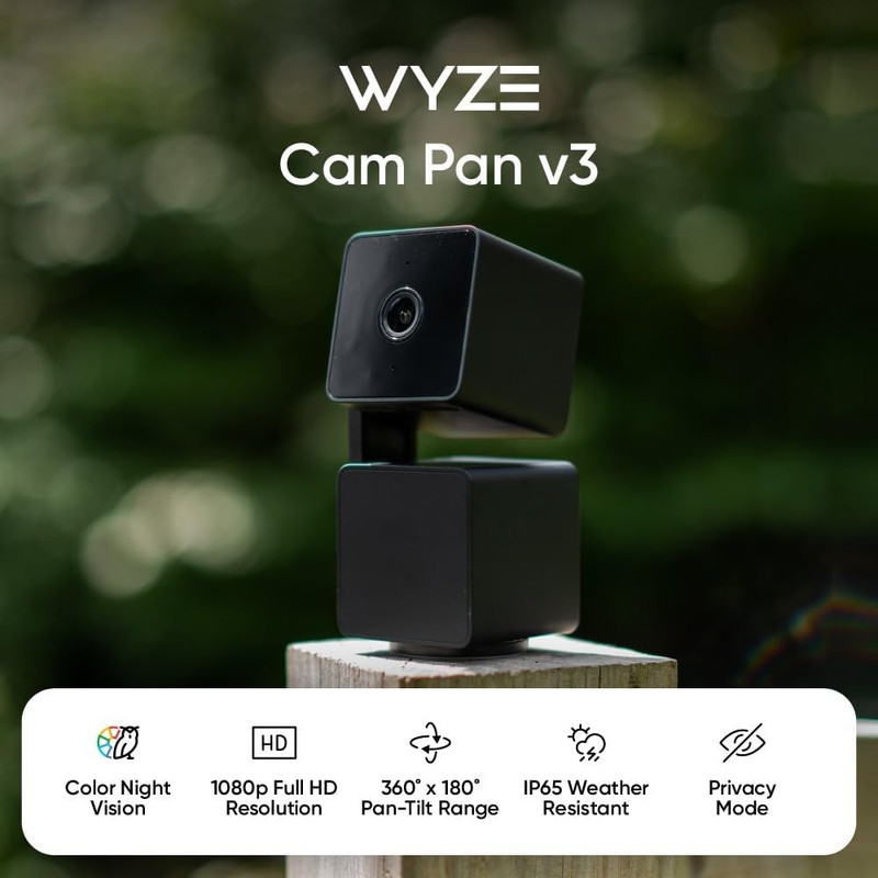 Cam Pan V3 Indoor/Outdoor IP65 1080P 360° Pan/Tilt/Zoom Wifi Smart Home Security gallery