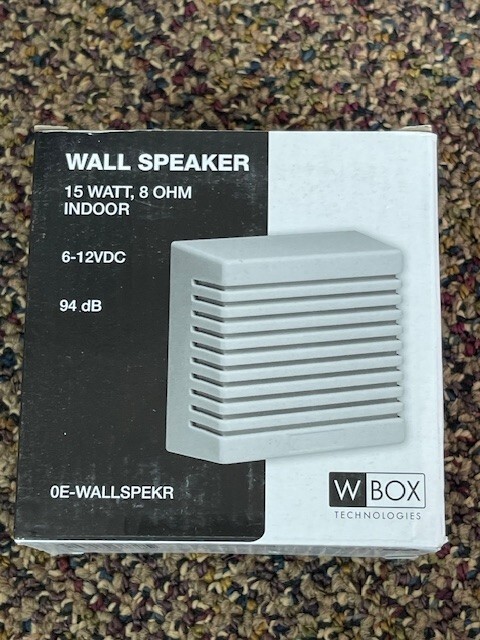 Wbox Technologies 0E-WALLSPEKR Indoor Wall Speaker New 15W 8OHM