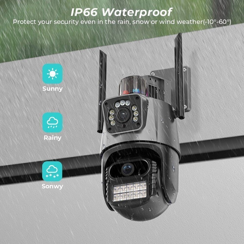 8MP 4K WiFi Security Camera: Dual Lens, 1-8X Zoom Outdoor PTZ Home Cam* US STOCK gallery