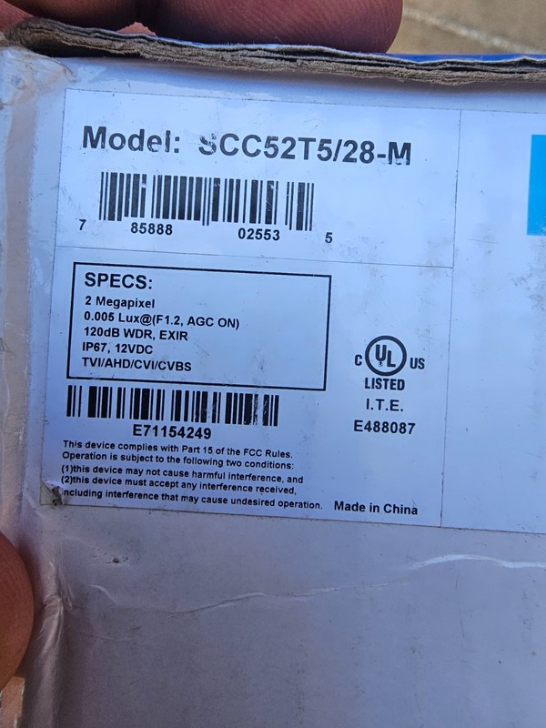 ENS SCC52T5/28-M 2 MGP EXIR Outdoor Turret Fixed Coaxial Security Camera 2.8mm gallery