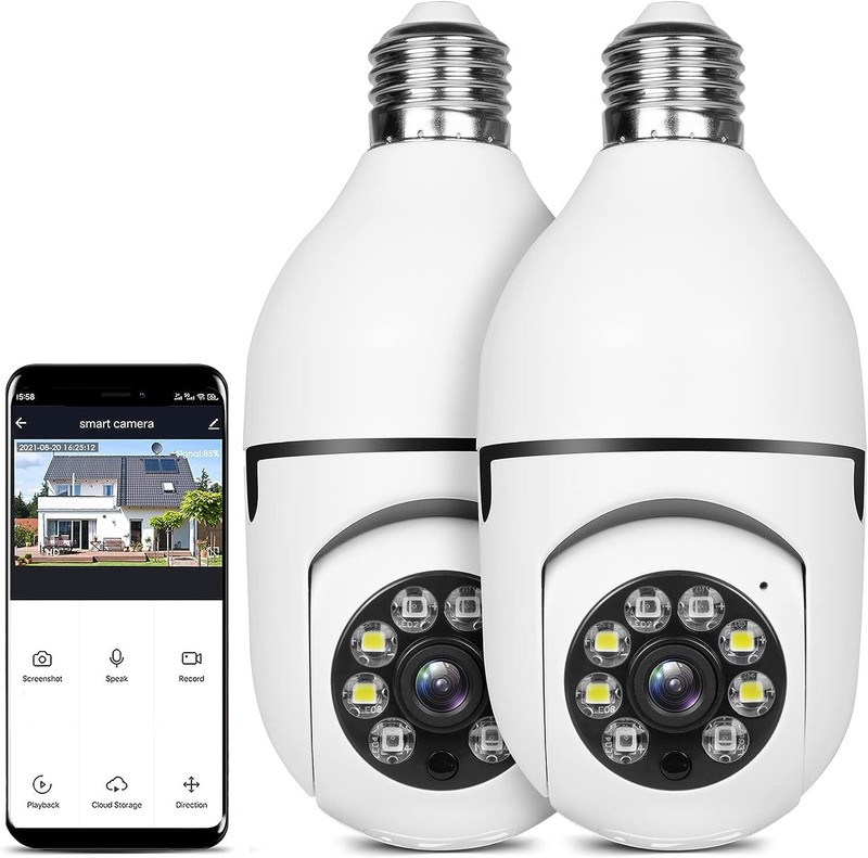 Premium Security Camera 1080P Outdoor E27 360° Motion Detection, Two-Way Audio gallery
