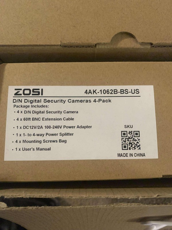 Zosi Digital Security Cameras 4-Pack (4AK-1062B-BS-US) gallery