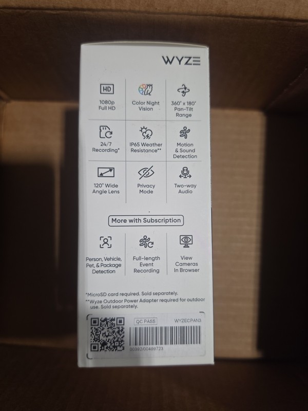 Wyze Cam Pan v3 Indoor/Outdoor Wifi Pan/Tilt/Zoom Smart Home Security Camera New gallery
