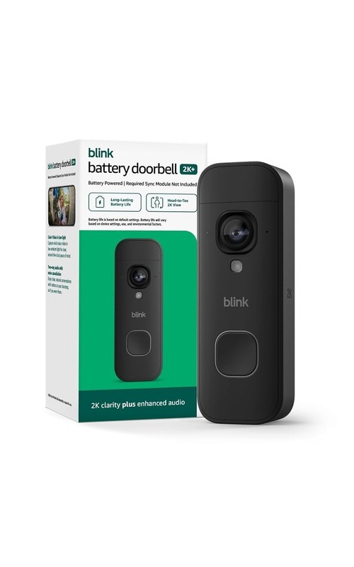 Blink - Battery Doorbell 2K+ (Add-On) Wireless video doorbell, 2K resolution. gallery