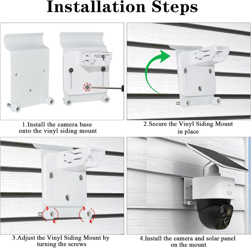 Vinyl Siding Mount Compatible with Eufy SoloCam S340/E30/E42 and Eufy 4G LTE Cam gallery