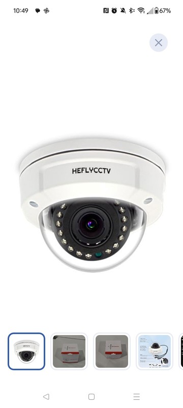 HEFLYCCTV 5MP Dome Security Analog Camera 4 in 1 TVI/CVI/AHD/CVBS Surveillance