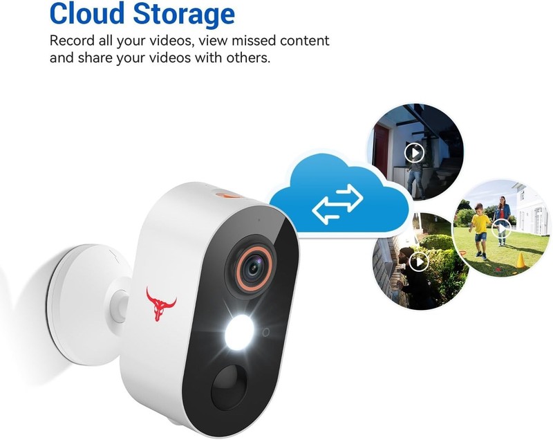 2 Pack Wireless Security Camera System Smart Night Vision Outdoor WiFi Cameras gallery