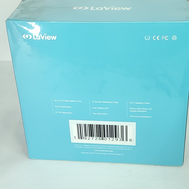 LaView N20 Security Wire-Free Camera System 2-pack 2K HD LV-KYW202 Motion NEW gallery