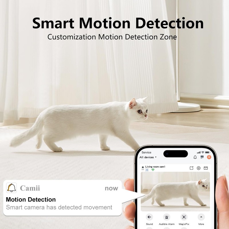 2K Pet Camera Indoor 5G 2.4G Home Security Baby Dog Elder App Tracking gallery