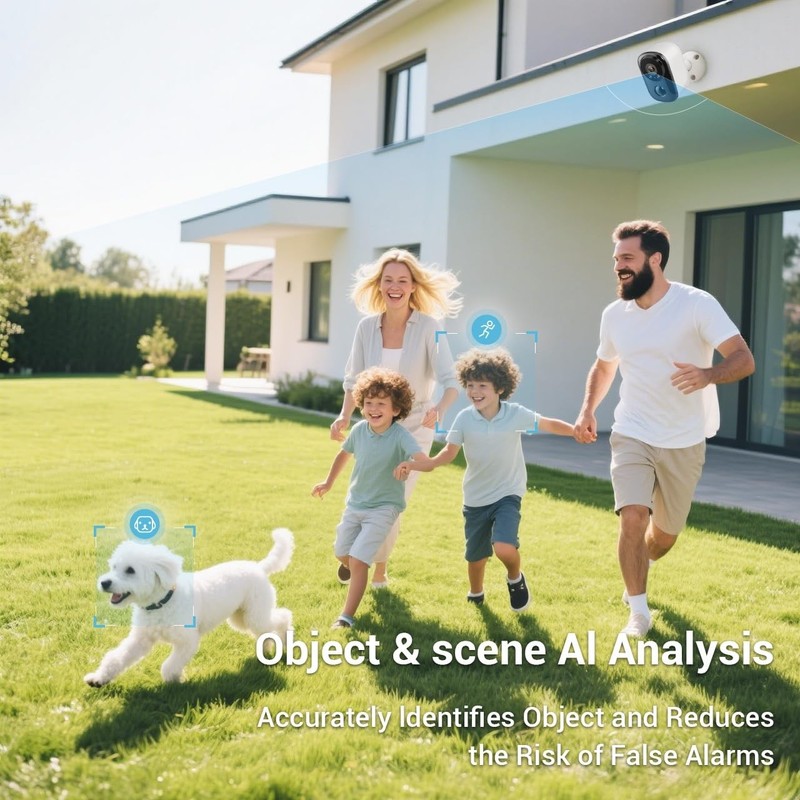 Wireless Outdoor Cameras,Battery Powered 2K Color Night Vision, 5/2.4GHz WiFi... gallery