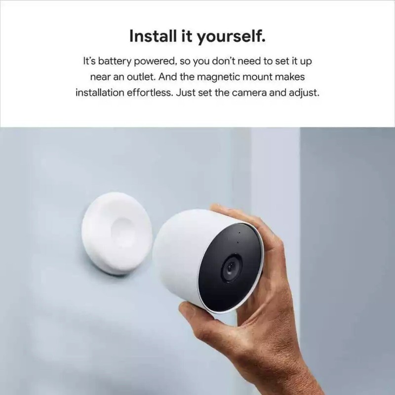 Google Nest Cam (Battery) Indoor & Outdoor Wireless Smart Home Security 2-Pack gallery