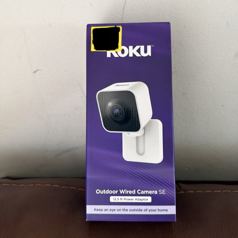 Roku Outdoor Wired Camera Night Vision 1080p Person Detection Cloud