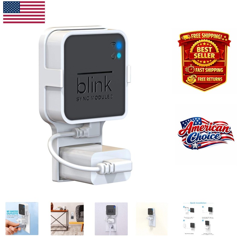 Outlet Wall Mount for Blink Sync Module 2 - Neat & Secure Installation, 1 Pack