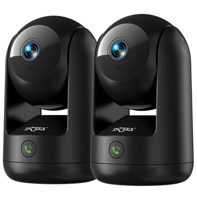 2-Pack 2K Indoor Security Cameras, 360° WiFi Pet Cam, Night Vision, 2-Way Audio gallery