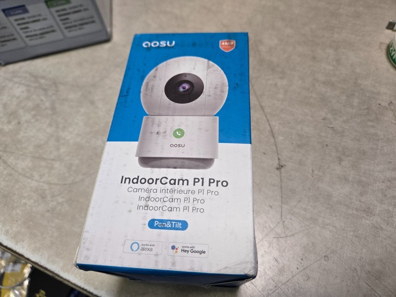AOSU 4MP Security Camera Indoor, 2.5K Baby Monitor Pet 360° SEALED
