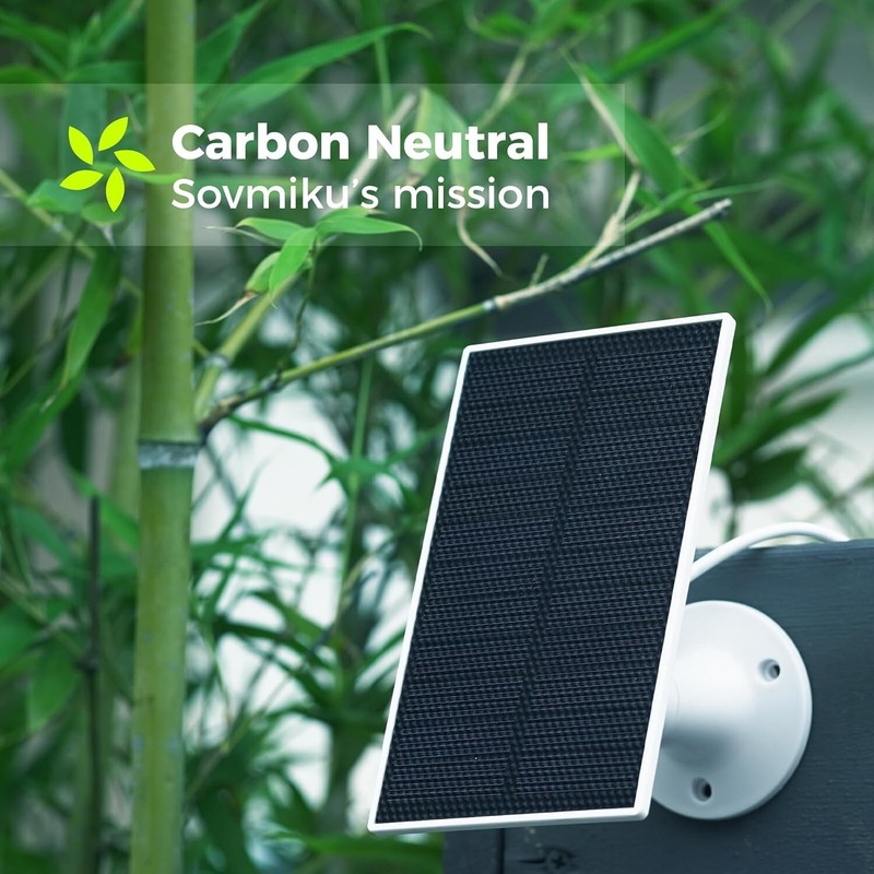 "5W 5V Solar Panel for Security Cameras, 23% Energy Conversion Rate,9.8Ft Cable, gallery