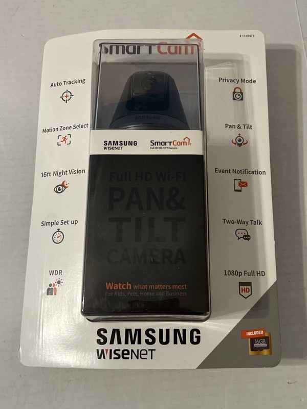 Samsung SmartCam PT Pan Tilt SNH-V6410PN Full HD Camera, NEW
