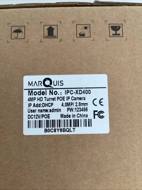 Marquis/Universal Compatible 4MP IR PoE Mini Turret IP Camera with Audio 2.8mm gallery