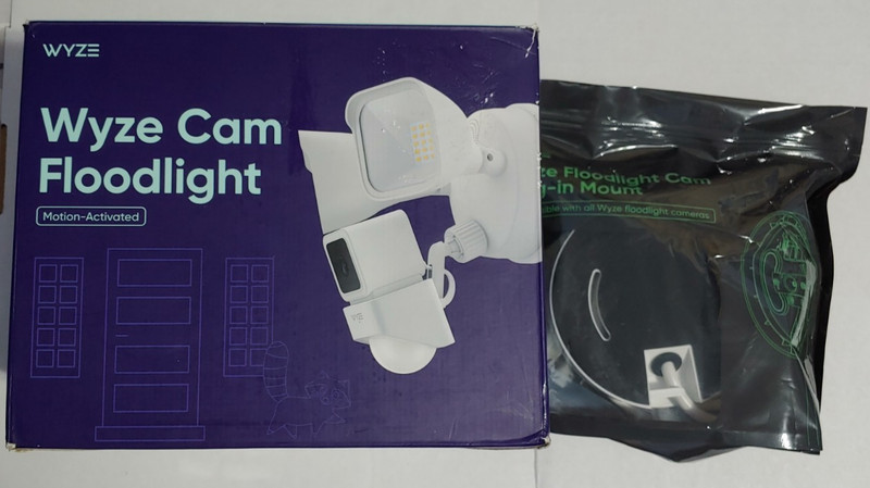 Wyze Cam Floodlight Wired 1080P HD IP65 Outdoor Smart Security Camera W/ Mount