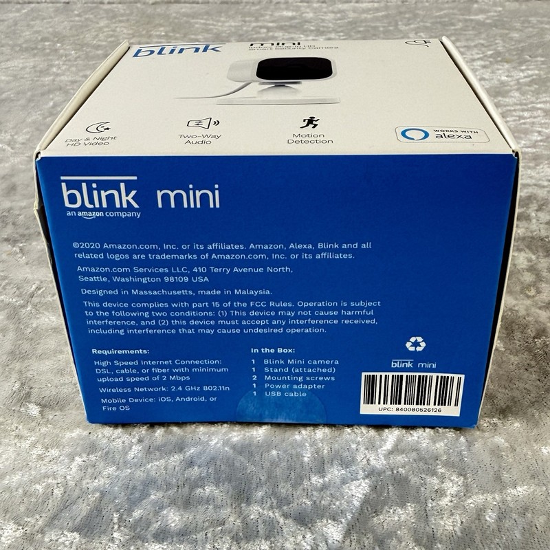 Blink Mini Indoor Plug-In HD Smart Security Camera - New, Open Box gallery