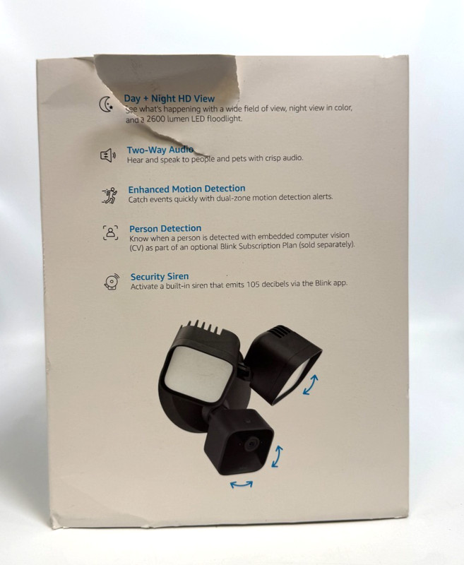 Blink Wired Floodlight Camera Enhanced Motion Detection - Black *NEW IN BOX* gallery