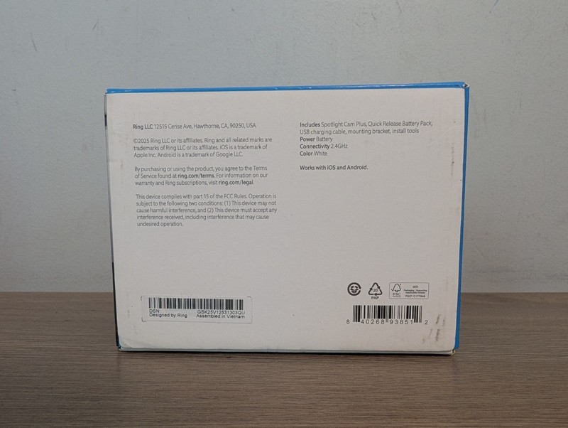 Ring - Spotlight Cam Plus Outdoor/Indoor Wireless 1080p Battery Camera - SEALED gallery