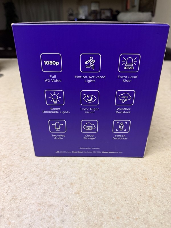 Roku Floodlight Security Camera SE Wired New Sealed (Brand New & Fast shipping!) gallery