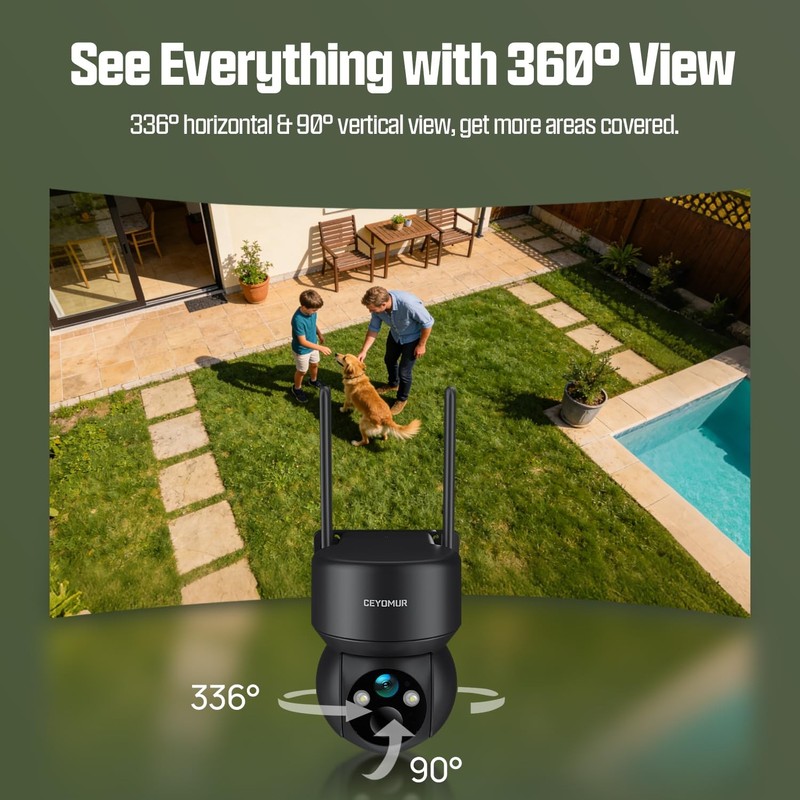 Security Cameras Wireless Outdoor, 4G LTE Cellular Security Camera with Built-in gallery