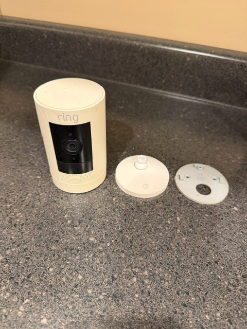 Ring Stick Up Cam Security Camera - White (No Battery) Model: 5UM7E5 gallery