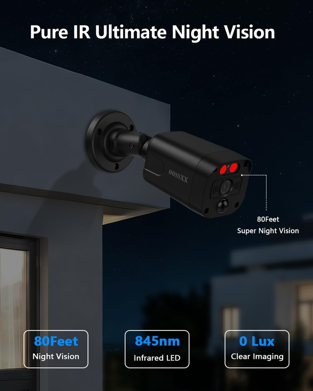 OOSSXX (2026 Updated) 4K 8MP Add-On PoE Security Camera for PoE NVR Systems, ... gallery