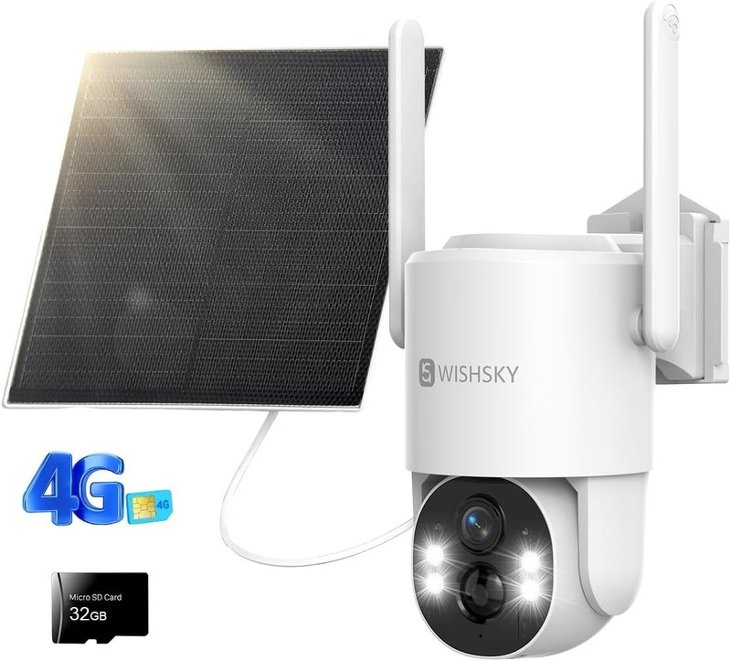 4G LTE Cellular Security Camera Wireless Outdoor Solar Charging *SHIPS TODAY*