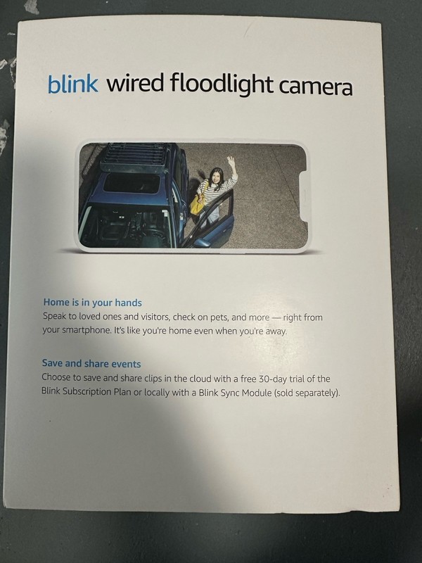 Blink Wired Floodlight Camera, Smart security camera, 2600 lumens, HD WHITE gallery