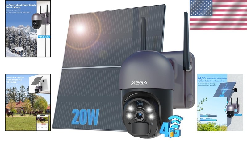 Wireless Outdoor 4G Camera - 20W Solar Panel - PIR Detection gallery