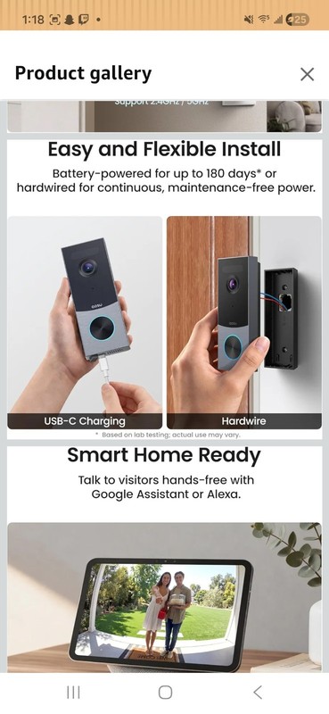 Doorbell Camera Wireless, Local Storage, 5MP Ultra HD, Triple Motion Detectio... gallery