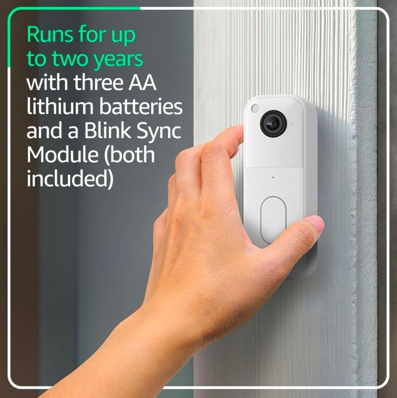 Blink Video Doorbell Camera With Sync Module Core - White (Newest Model, 2025) gallery