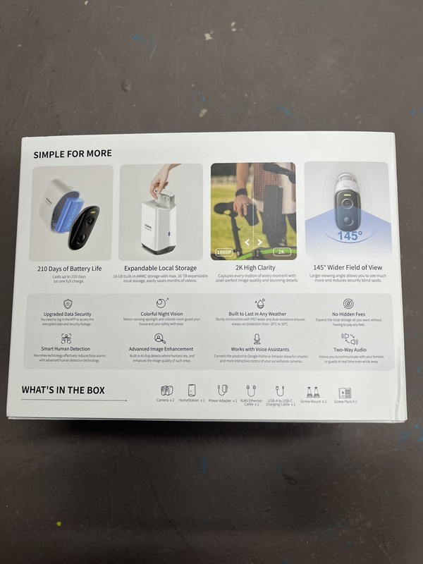 Baseus Security N1 Outdoor Camera 2K 2-Cam Kit, 210 Days Battery Life gallery