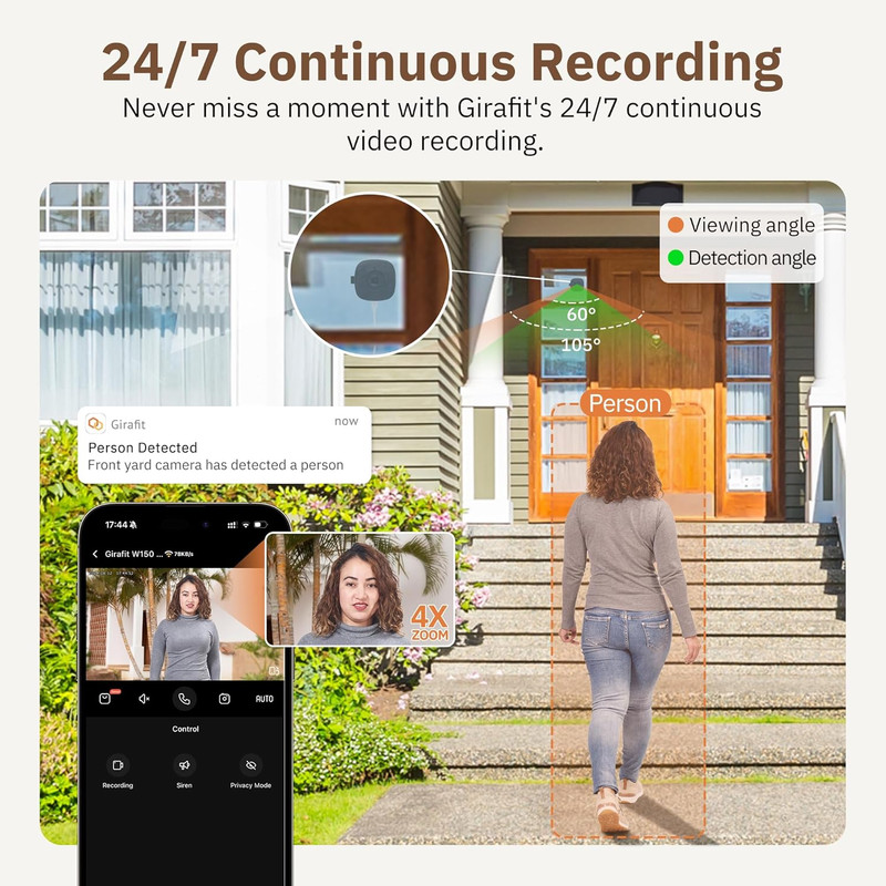 3MP 2K Window Camera,2.4Ghz & 5Ghz Wifi Indoor Cameras for Home Security with Ch gallery