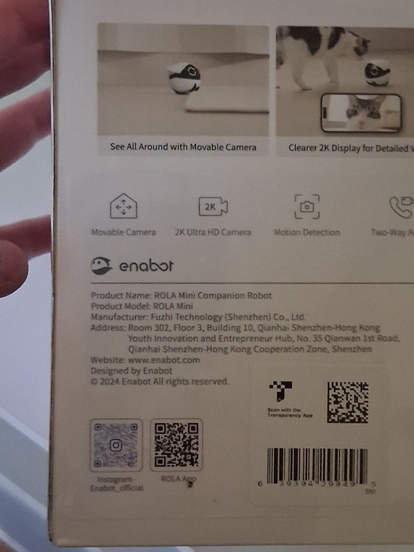 Mini 2K Pet Camera Robot,Movable Indoor Camera Battery-Powered with Phone App gallery