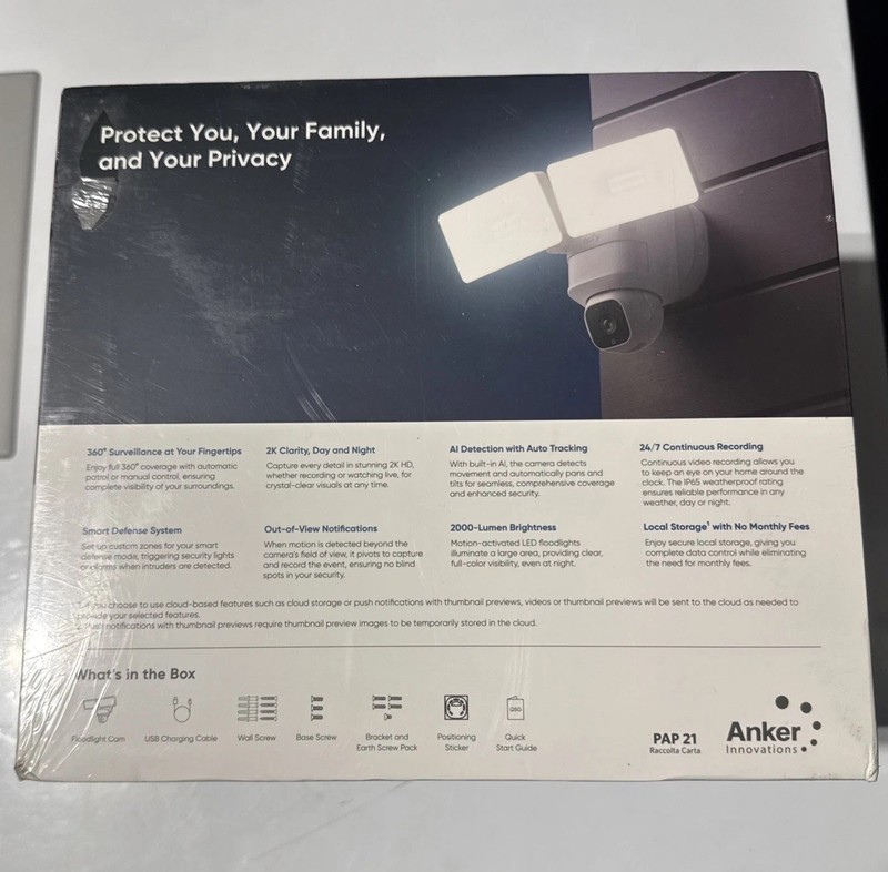 eufy Floodlight Camera E30 Outdoor Security Cam 2K 360°PTZ Alert AI Detect&Track gallery